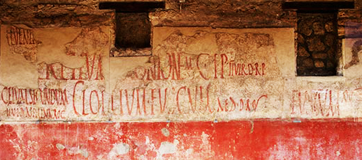 Ancient Election graffiti Pompeii 79AD